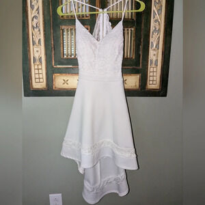Camille La Vie white high-low dress Juniors size 3